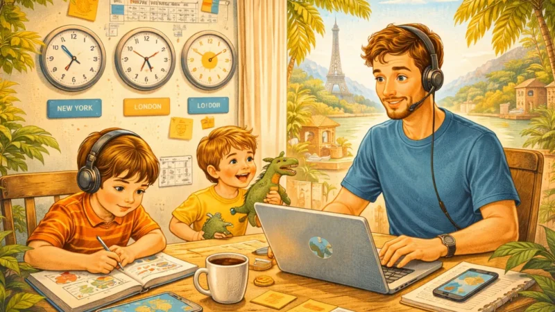 How to Structure Your Workday Around Kids and Time Zones