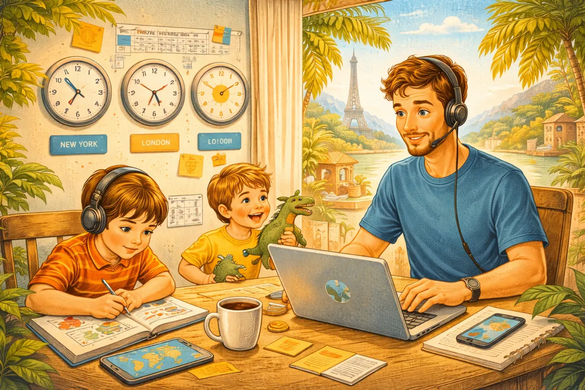 How to Structure Your Workday Around Kids and Time Zones